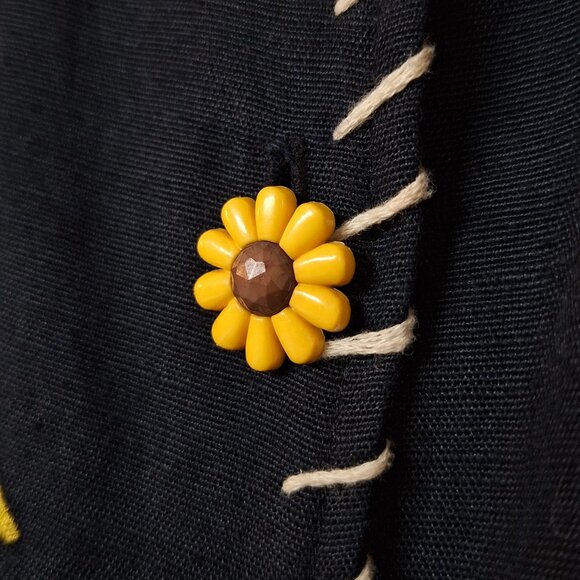 Floral Embroidered Linen Jacket - Picture 3 of 6